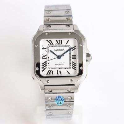 Cartier Santos Lady Medium Size 35.1*41.9*9.08mm 316L Steel 2824/9015 Movement Watch
